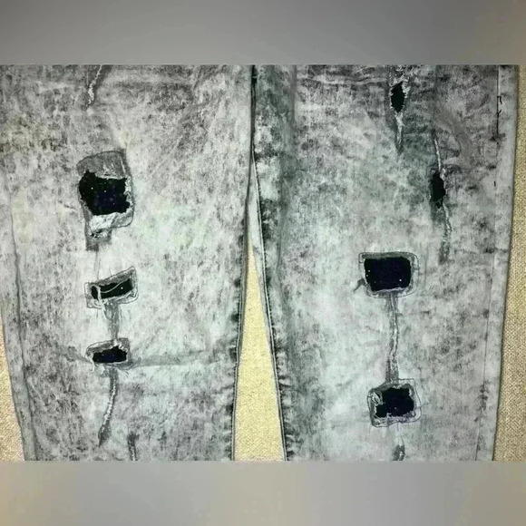 Raw X Mens Jeans Size 32x31 Skinny Fit Distressed Grunge Hip Hop B0061 - Picture 11 of 12